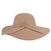 Wholesale-Fashion Women Lady Wide Brim 100% Wool Felt Bowler Fedora Hats Floppy Cloche Free Shipping 