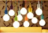 Luzes Pingente Vintage Edison Criativo DIY DropLight Arco-íris Pingente Lâmpada Colorida Decoração Home Iluminação Frete Grátis