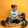 Dorimytrader pop realista animal perro pastor de peluche de juguete grande de peluche suave perros mascota muñeca Navidad niños regalo 27 pulgadas 68 cm DY61845