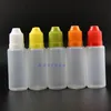 100 Pcs 15ML LDPE Plastic Dropper Bottles With Child Proof safe Caps & Tips Safe Vapor Squeezable bottle short nipple