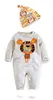 wholesale newborn baby clothes cute animal modelling toddler costume cotton long sleeve with hat baby jumpsuit 3pcs/lot 0-3age ab186