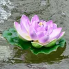 Güzel Yapay Lotus Çiçek Yüzen Su Çiçekler Noel Süs Düğün Parti Dekorasyon Malzemeleri Için 18 CM Çapı