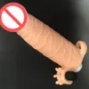 7 inches L thick realistic penis sleeves with bullet vibrating penis enlargement extend penis extender sex toy for man6210455