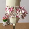 NEW ARRIVAL baby girl kids infant toddler satin bloomers lace bloomers rose flower floral print bloomers diaper covers bowknot cute shorts