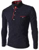 Wholesale and retail Dress Shirts Men's Fashion Stylish Casual Dress Polka Dot Shirt Muscle Fit Shirts