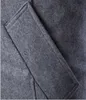 Outono-Novo Outono 2016 Mens Casaco de Lã Double-Breasted Gola Sobretudos Para Homens Moda Casual Trench Coats Cinzento 2 Cores