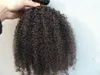ブラジルの巻き毛の毛深い毛深い毛深い毛深い毛深いクリップの中で未処理の自然な黒/茶色の色9pcs 1set Afro Kinky Curl