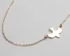 5PCS Goud Zilver Tiny Stijgen Vliegende Vogel Ketting Vredesduif Ketting Kleine Zwaluw Baby Vogel Kettingen Abstracte Kettingen