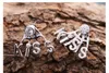 925 Sterling Silber Ohrstecker Modeschmuck Buchstaben Worte Kuss Diamant Kristall Eleganter Stil Ohrring für Frauen Mädchen 100 Stück