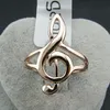 originality note ring for women and men,18k gold plated A favorite of musicians jewelry accessories