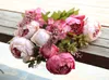 Artificial Peony Bunch Silk Peony Flowers Simulation European Oil Painting Peony Flower & Hydrangea Flower 15 Color for Wedding Centerpieces