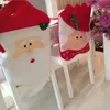 Fundas para sillas de Papá Noel, decoración de mesa de comedor de tela para parejas de Navidad, mayorista de decoraciones navideñas, decoración de sillas para el hogar CT01