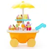 39PCS/Set Children Toys Simulation Mini Candy Ice Cream Trolley Lighting Music Shop Kid Pretend Playing Christmas Gift