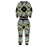 .Wholesale-eaca harajuku nieuwe mode mannen / vrouwen 3d sweatshirt sport pak unisex print bloem 3d trainingspakken hoodies + jogger broek set