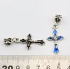 100 pièces émail jésus croix Crucifix pendentifs à breloque symbole chrétien alliage balancent perle pour la fabrication de bijoux collier Findings275E