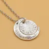 Kocham cię na księżyc i plecy naszyjnik okrągły dwa kawałki wisiorek Księżyc naszyjnik Christmas Gift Chain 2mm 18inch Sun and Moon Naszyjnik