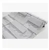 Rollo de papel tapiz de piedra 3d de ladrillo apilado moderno, Fondo de pared de ladrillo gris para sala de estar, papel de pared de vinilo de pvc, aspecto estereoscópico 317T