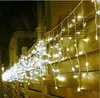 16m DROOP 0.65M 480 LED Ghiacciolo String Light Christmas Wedding Xmas Decorazione del partito di natale Snoving Tenda di Snowing Light and Tail Plug AC.110V-220V