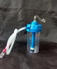 Gratis frakt ---- 2015 Nya Blå Oxygen Cylinder Modeller Akrylkahoar / Bong, Hög 14cm, Presentillbehör (Pot + Straw)