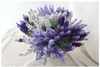 12 pcs filiais Provence Lavender Flor Artificial para Arranjo de Casamento Alta Qualidade Casamento Casa Decoração Flores Artesanato