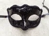 Womens Girls Black Lace Edge Venetian Masquerade Party Máscara negra Mardi Gras Half Face Mask 20pcs / lot