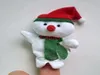 500 pçs / lote DHL Frete Grátis Mini Tamanho Feliz Natal Fantoche de Dedo Papai Noel Boneco de Neve Urso de Pelúcia Brinquedos