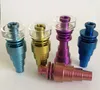 For Glass Bongs Highly quality Colorful Domeless Titanium Nail With Quartz Bowl Titanium Nails 10mm 14mm 19mm Female Male Joint Quartz Banger Nail