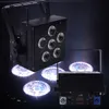 DJ الاسمية ضوء LED DMX بطارية لاسلكية RGBAW الأشعة فوق البنفسجية 6in1 بقيادة مصباح يصل ضوء 6pack في flightcase