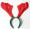 Antler shape Christmas Antler hair band для детей и девочек, красная ленточка для новорожденных с шестью маленькими колокольчиками, аксессуар для волос высокого качества,