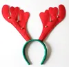 Chifre de natal Antler faixa de cabelo para crianças e meninas, vermelho headband festa do bebê com seis pequenos sinos, acessório de cabelo de alta qualidade,