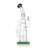 Factory price 18mm female joint 12.6 Inches Oil rig Bong glass Water Pipe with recycler percolator for Smoking Free shipping