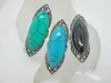 Vintage Gemstone Rings Fashion Special Ring Jewelry with Colorful Turquoise Tibetan Rings Turquoise Rings assorted designs