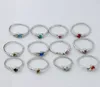 100st Sil Silver Plated Mix Style Rhinestone Crystal Rings Pit for Wedding Biranduation Party Fashion Jewelry258e