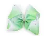 20 stks 18cm Fashion Large Ombre Handtekening Rainbow Lint Haarbogen Clips met Rhintesones Boutique Big Bows voor Girl Party HD3489