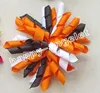 Girl 4" korker Hair bows clips curly grosgrain ribbon ponytail Corker satin hairband flowers bobbles hair ties elastic headband 100pcs PD007