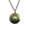 Blandad ordning 4 stil 24 "med kedjeplattor Runda aromaterapi Lockets Pendants Parfym Essential Oljediffusor Locket Halsband