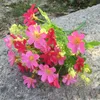 7 rami 28 fiori margherita artificiale testa panno di seta gerbera margherita fiori sole per la festa nuziale decorazioni per la casa ZA5159