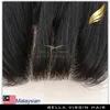 Malaysiska Human Haft Weft Weft Weace Closure 3 Part Grade 8a Naturfärg 8-34 tums silkeslen Straight Gratis frakt Bellahair