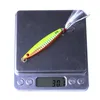 New Metal Ferro de Ferro Lure Lure Spinner Isca 7cm 30g Laser Jigs Sea Spinnerbaits com ganchos de penas