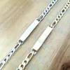 Small Figaro chain ID Bracelets Stainless steel jewelry holiday gift for friend
