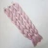 Kanekalon Jumbo Braids Hair Extension Senegalese 24inch 80g light Pink Single Color Xpression Synthetic Braiding Hair T23344289446