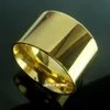 Bague de fiançailles de mariage en or jaune uni 18 carats pour femmes, bague solide, taille 7-15, R259