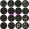 10000Pcs Bule m Series Image Plate Mix Design 5.6 cm Stamping Nail Art Plate 100 Designs Template DHl Free Shipping#147