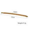 Top Selling High Quality Fine Christmas Gift For Husband 8.66'' 8mm Stainless Steel Fashion Yellow Gold Cuban Chain Bracelet