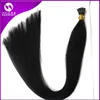 Kératine de kératine pré-collé cheveux pointes I Tip Extensions de cheveux humains 50Strandspack 1gstrand 20quot noir marron noir9755594