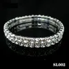 Pulseira de cristal de tênis de 1 a 10 fileiras, joias de noiva, strass, pulseira de casamento esticada ystl