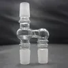 Kit de recuperação de óleo de vidro com articulação de 90 graus de 18 mm com cúpula feminina vêm com unha de vidro de clipe keck para apanhador de cinzas de bong de vidro