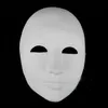 Thicken DIY Plain White Party Masks Womens Mens Paper Pulp Unpainted Full Face Blank Masquerade Mask 10pcs/lot