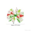 Kerst Baby Bow Hair Clips Grosgrain Lint Bogen Met Clip Sneeuw Meisje Pinwheel Haarspelden Kerstmis Haarspeldaccessoires