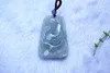 Escultura artesanal de gelo natural tipo esmeralda trapézio galo (talismã) pingente auspicioso colar (este)